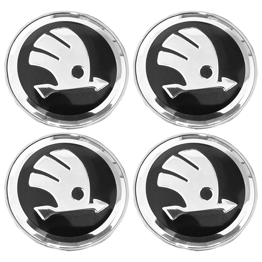 4Pcs Genuine Wheel Centre Cap 60MM Wheel Center Hub Cover Wheel Center Hub Cap for Skoda Octavia Fabia