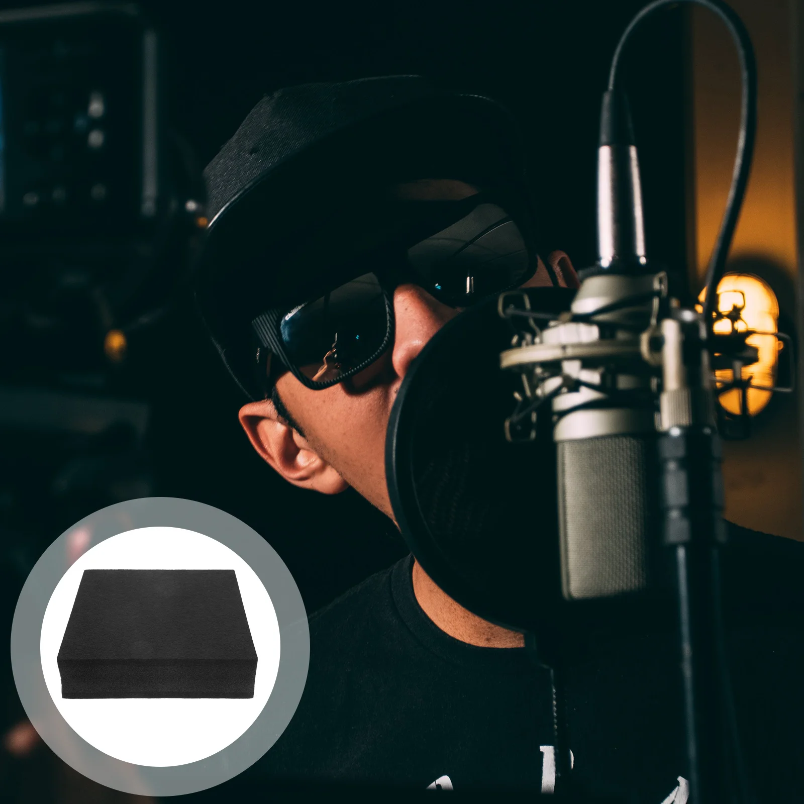 Bantalan Isolasi Kebisingan Monitor Studio Platform Subwoofer Bantalan Busa Isolasi Speaker Panel Akustik Peredam Suara