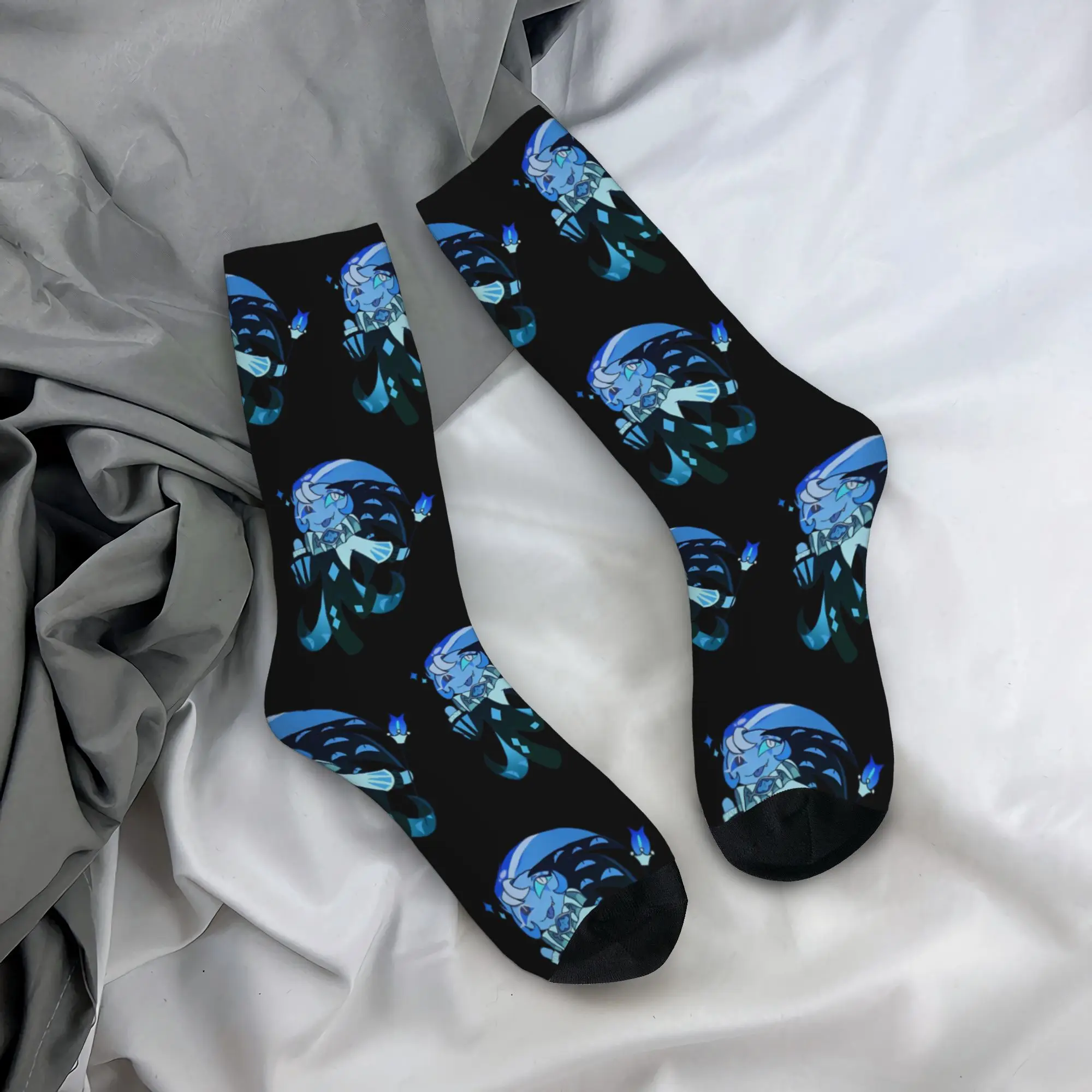 Cookie Run Kingdom Shadow Milk Cookie Outfits Men Women Socks Compression  Sport Middle Length Stockings Warm Wonderful Gifts