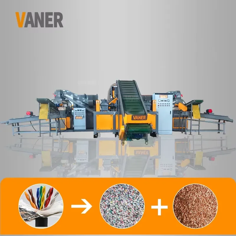 2026 Hot Scrap Cable Shredder Copper Cable Recycling Granulator Machine Crusher Aluminum Wire Separator Machine for Recycling
