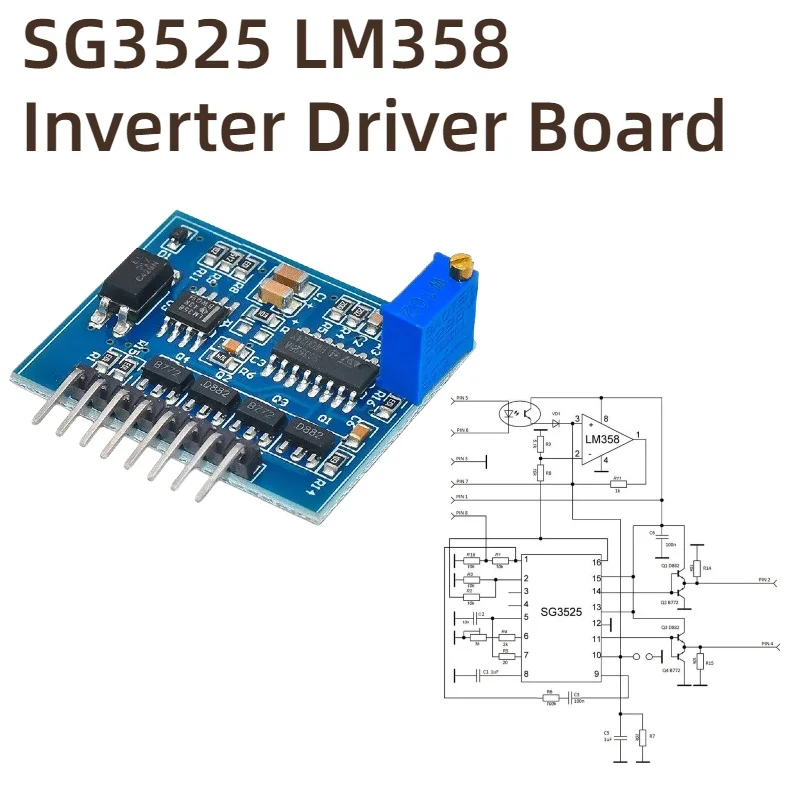 SG3525 LM358 Inverter Driver Module 12V-24V High Frequency Adjustable 1A Mixing Preamplifier Board