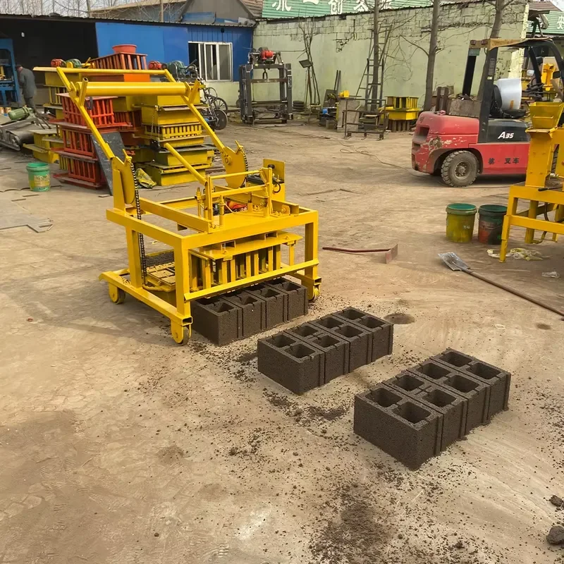 QMY4-45 Mobile Laying Hollow Block Machine 400x200x200 Cement Concrete Brick Making Machine Low Investment