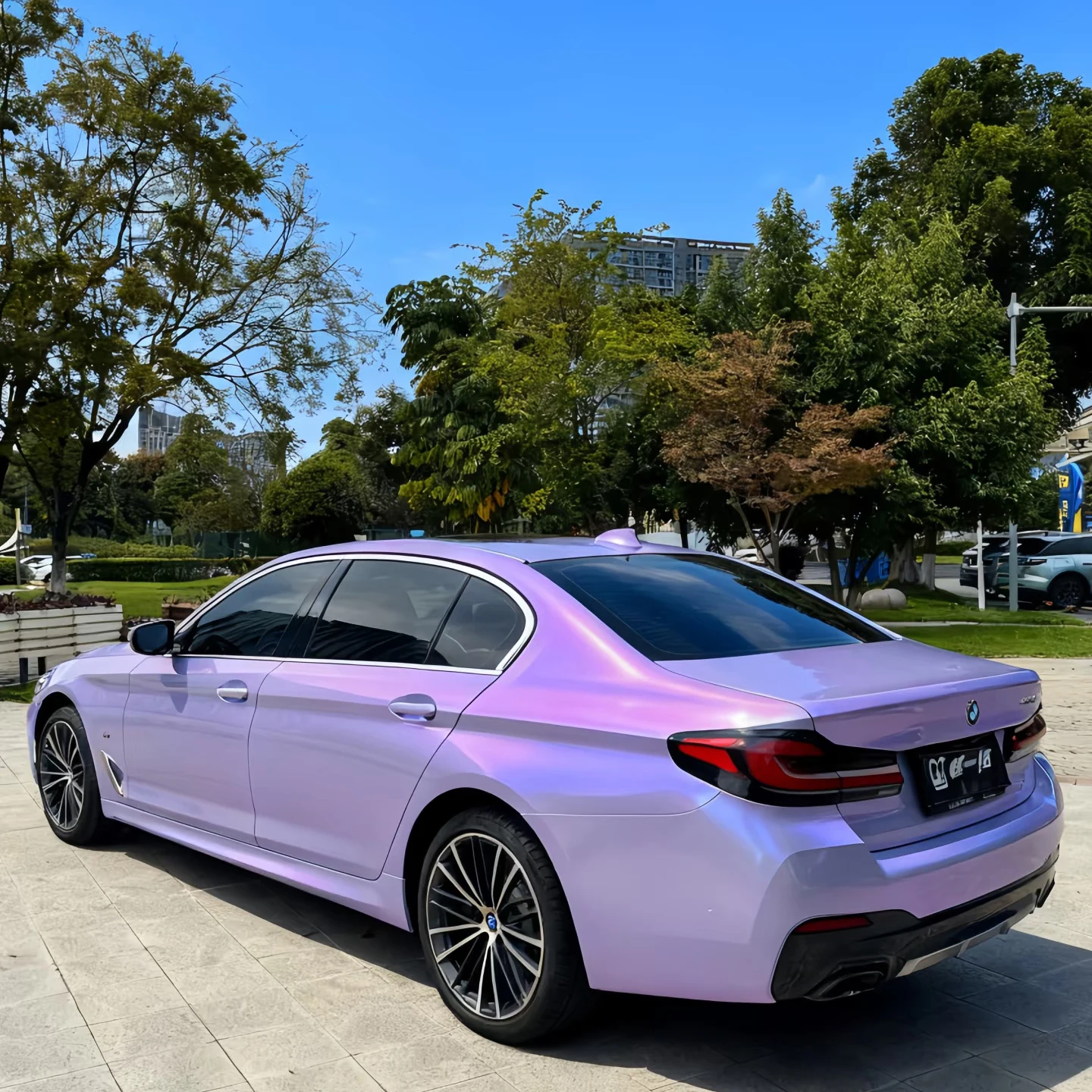 

PET Liner Car Hood Wrap Sample Purple Metallic Vinyl Car Hood Wrap Sample for Custom Car Decals And Graphics