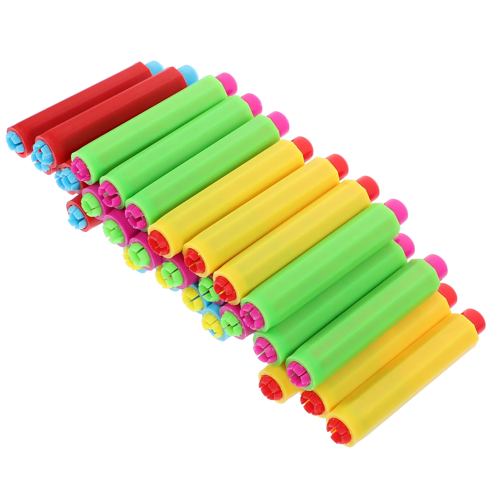 30 Pcs Dust-free Chalk Set Classroom Holder Plastic Pastel Pencils Clip Pens Lightweight