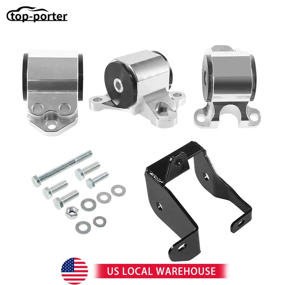 

﻿ 3 Bolt Engine Swap Mount Kit B Series EK Chassis For Honda Civic Car Modification Engine Bracket Silver/Black