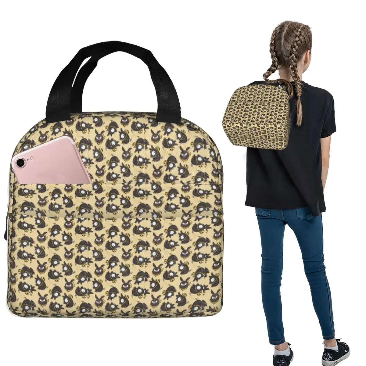 P-chan Ryoga Lost Pig Ranma 1/2 Adventure Comedy Insulated Lunch Bag for Women Children Food Boxes Thermal Lunch Box Tote