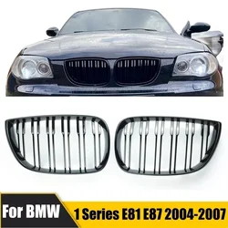 Car Glossy Black Grill Front Kidney Grille for BMW E81 E87 E82 E88 128I 130I 135I Selected 04-11 Dual Slats Double Line Grills