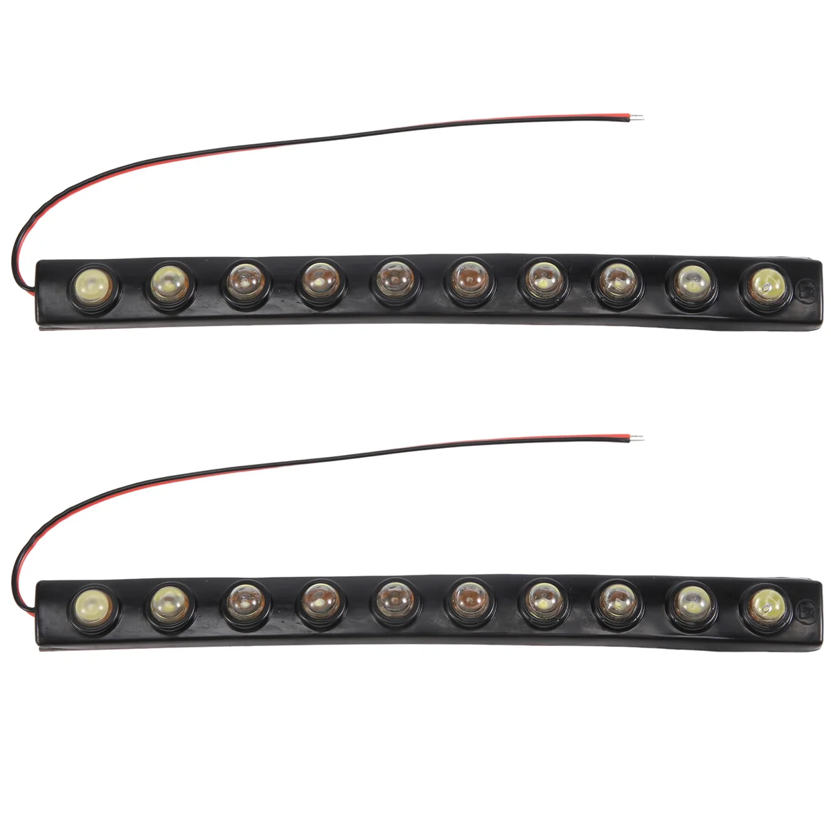 주간 주행등, 자동 DRL LED 주행등, 10 COB LED 자동차 전구, 200LM DC 12V (백색등), 2X20W