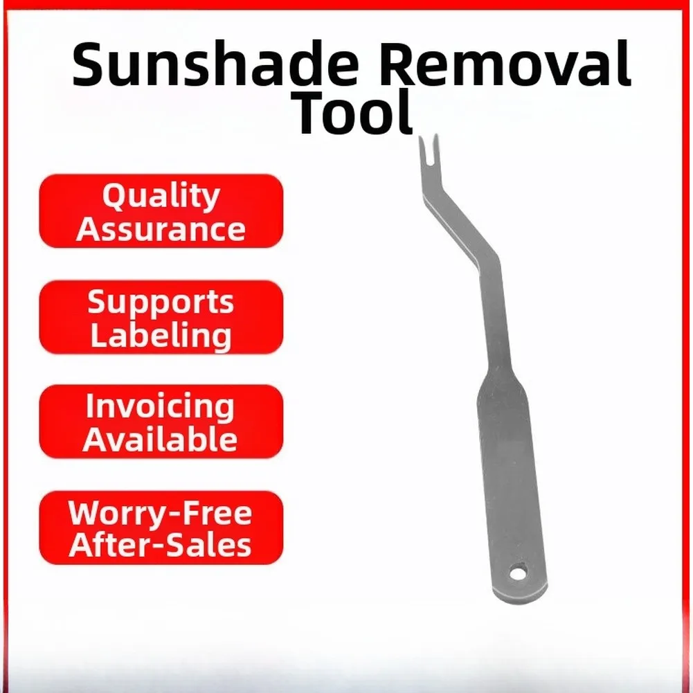 

1 X Sunshade Clip Pry Bar Stainless Steel For Car Sun Visor Removal Tool With Anti-Slip Handle For Easy Vehicle Use 23*2*0.5CM