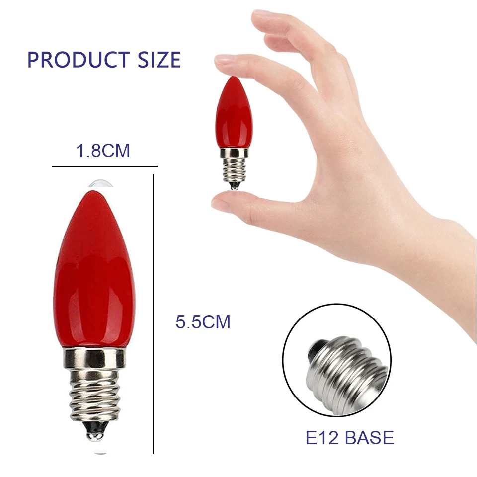 10 шт., лампа в виде свечи E12, 110 В, 220 В, 1,5 Вт, стеклянная крышка, красная лампа освещения, Будда, лотос, Бог, лампа, 4 светодиода, SMD2835