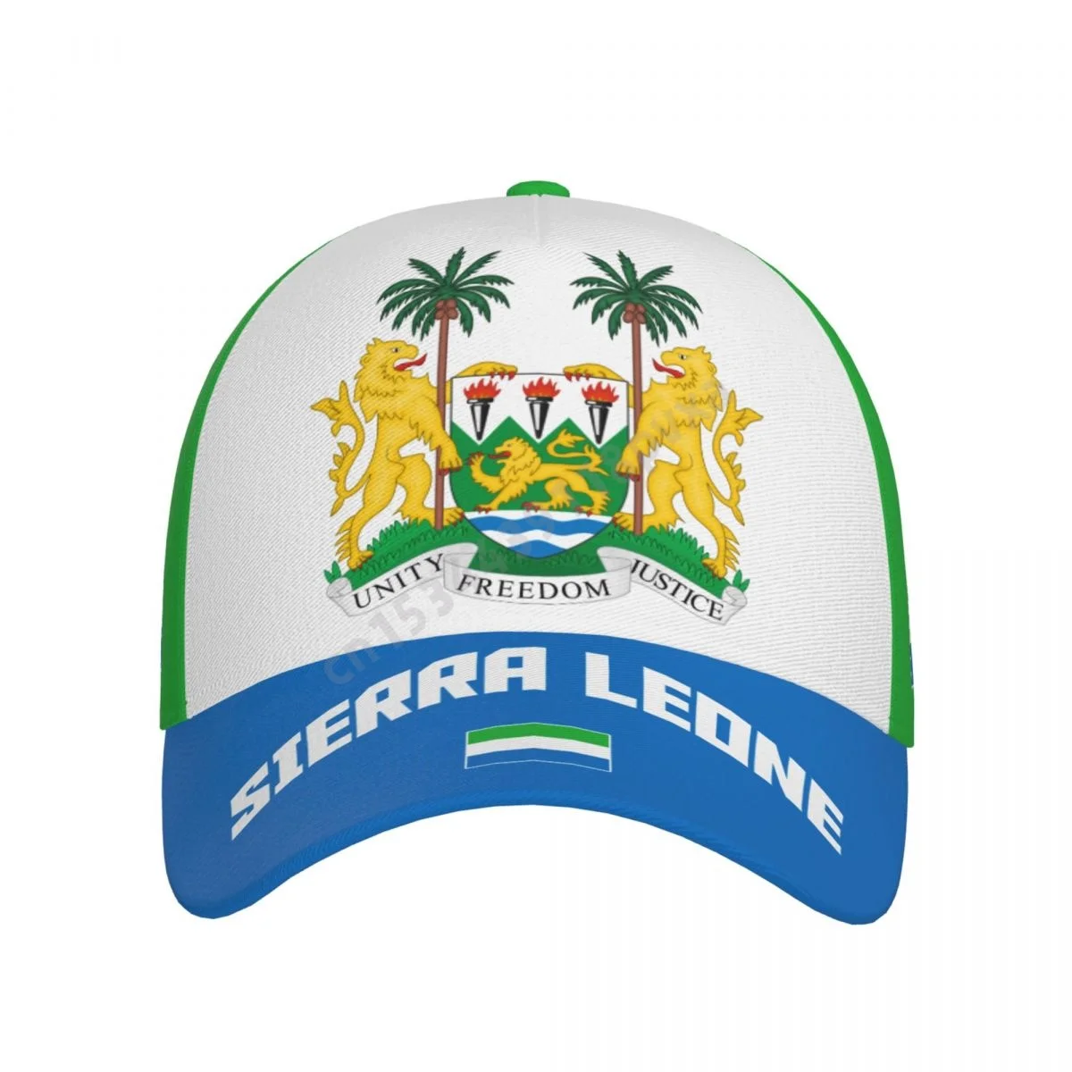 Unisex Sierra Leone Flag Adult Baseball Cap Patriotic Hat for Baseball Soccer Fans Men Women