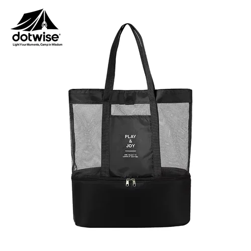 Bolsa de playa, bolsa transparente de red de alta capacidad, bolsa de mano de doble aislamiento, bolsas de Picnic al aire libre para almuerzo y oficina