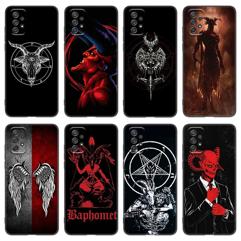 Devil Satan Art Phone Case For Samsung Galaxy A21 A30 A50 A52 S A13 A22 A32 4G A23 A33 A53 A73 5G A12 A31 A51 A70 A71 A72 Cover