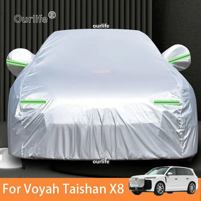 For Voyah Taishan X8 2026 Car Cover Waterproof Windproof Anti-UV Outdoor Indoor Vehicle Protector Car Protective Accessories
