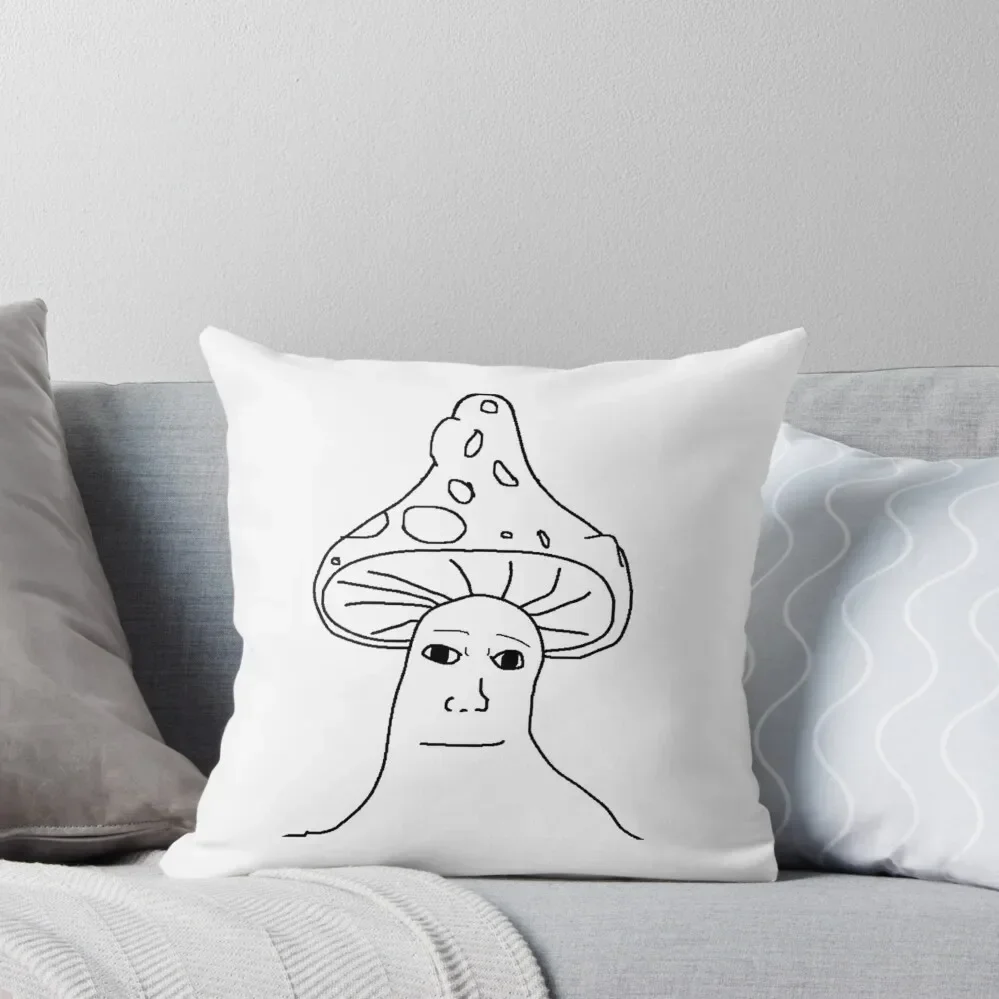 Mushroom Wojak Throw Pillow Cushion Cover For Sofa Luxury Pillow Case Cushions Home Decor pillow