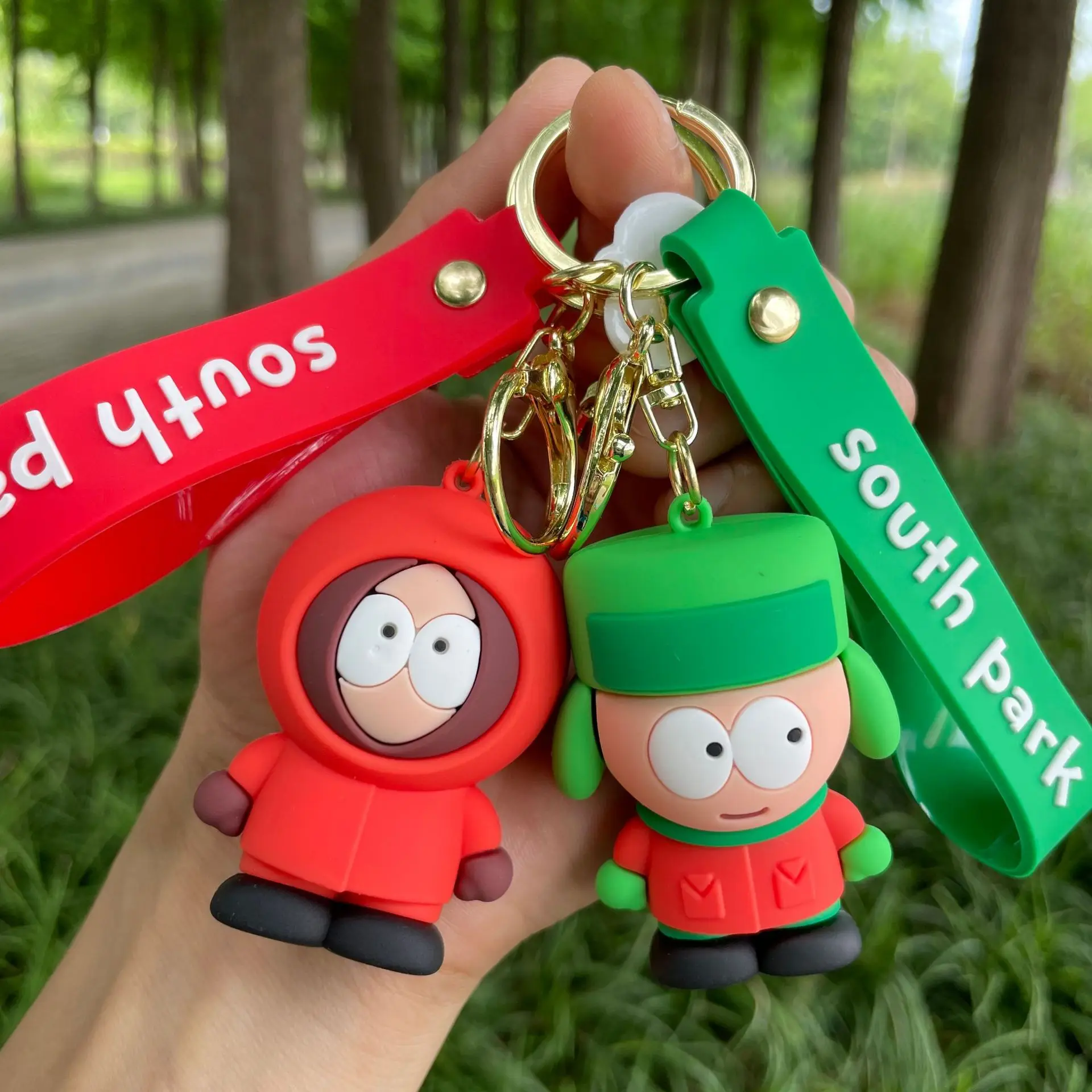 Creative Cartoon Doll South Park Kyle Broflovski Keychain Pendant Kenny Bag Car Key Ring Eric.cartman Accessories Gift Wholesale