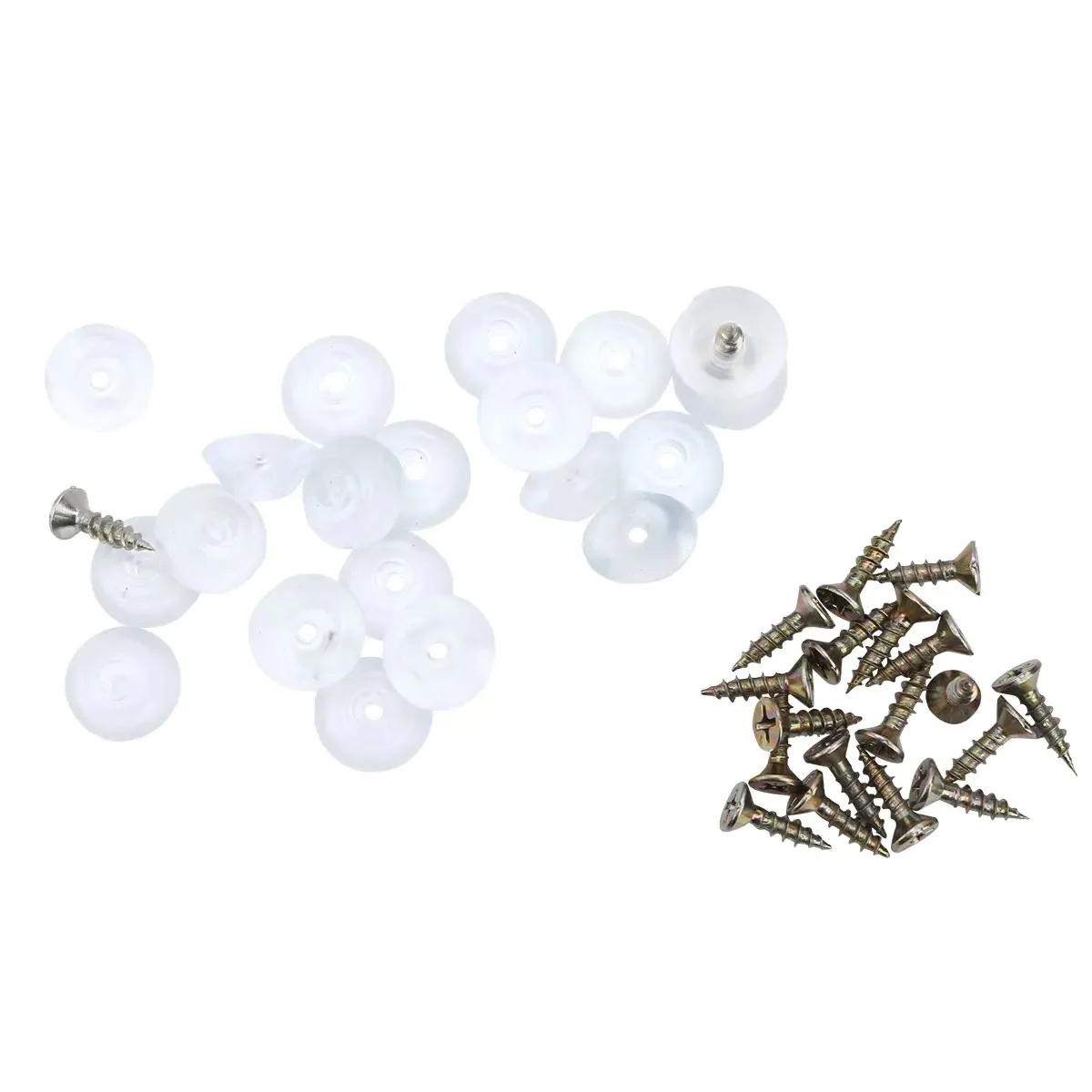 20Pcs Anti-Skid Cutting Board Rubber Feet Fine Grips with Stainless Steel Screws for Furniture Electronics & Appliances
