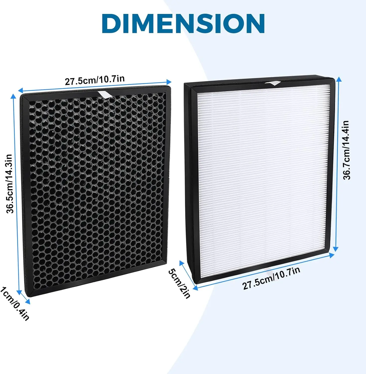 FY2422  Protect Hepa and FY2420 Active Carbon Filters for Phillips Air Purifiers Series 2000 2000i, Replace AC2889 AC2882 AC2887