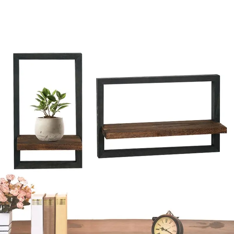 

Wall Mounted Shelves 2 Pieces Set Floating Shelves Lightweight Mounting Brackets For Greenery Trophies Vases Decorations Photos