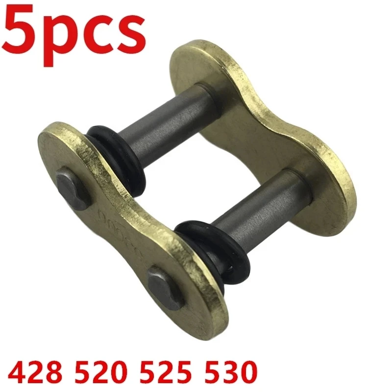 

5pcs Chain Lock, Joint, Gold Oil Seal Buckle Motorcycle 428 520 525 530