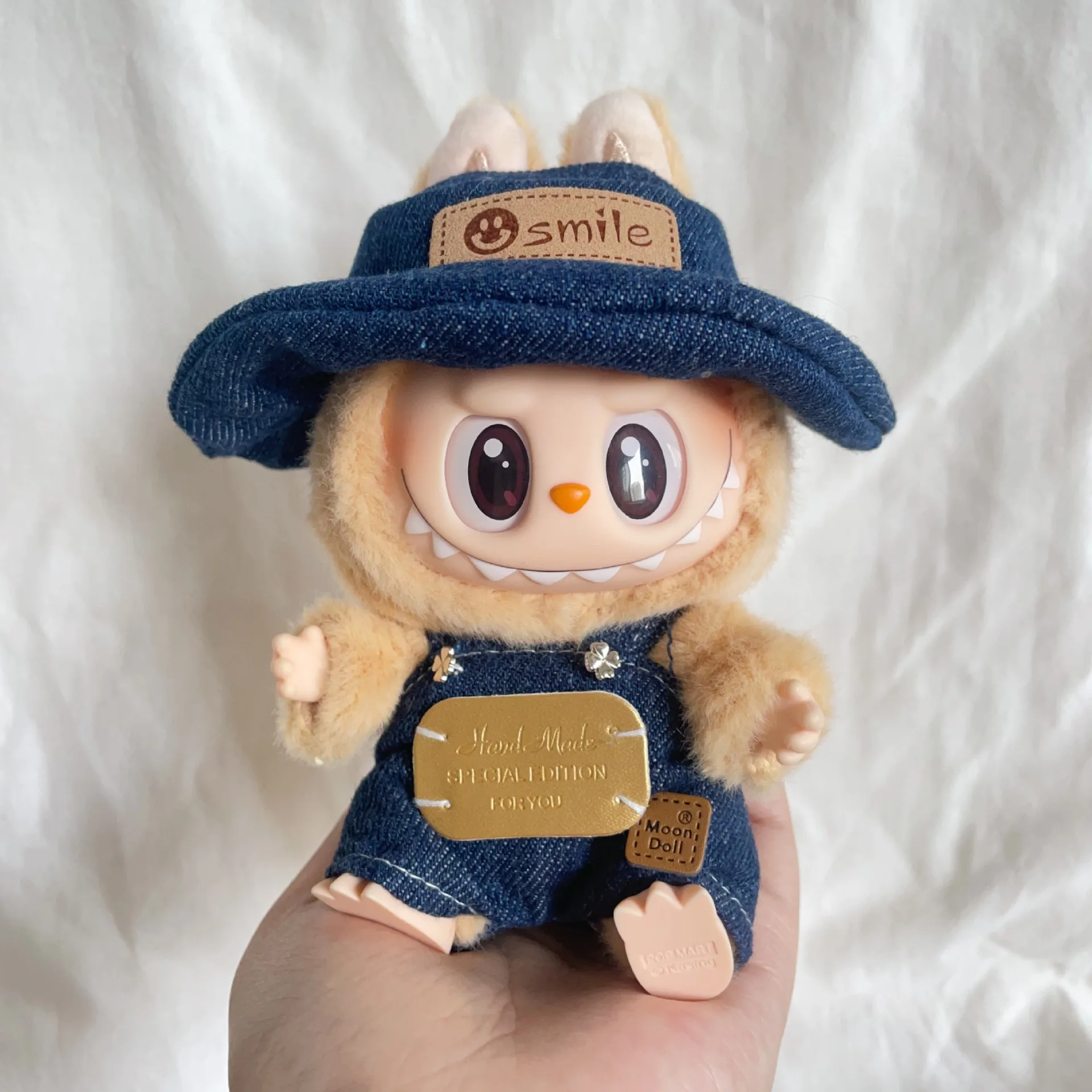 

Labubu Doll Clothes Versatile Companion Cowboy Set 17cm Plush Doll Clothes Replacement Labubu I II Idol Doll Sitting Party