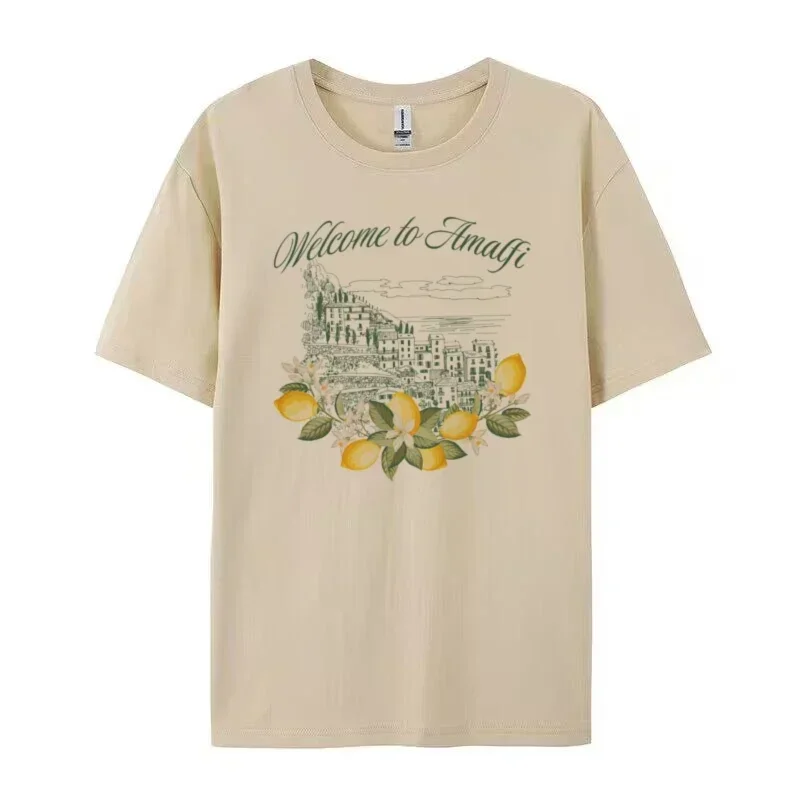 Customizable Graphic Tees for Women  Acid Washed Cotton T Shirt  Loose Round Neck Blouse Tops  Personalized Design