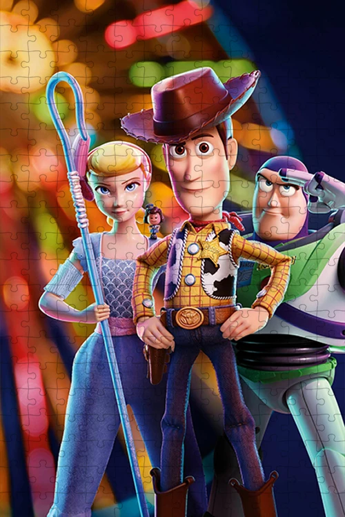 Toy Story 4 puzzle montujące zdjęcia 1000 sztuk puzzli Disney zabawki z kreskówek dla dzieci edukacyjne prezenty DIY