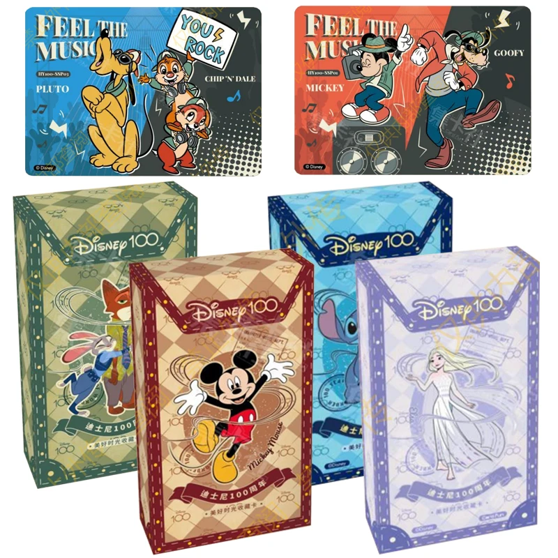 Disney 100th Anniversary Trading Cards Movie Rare Limited Edition Mickey Friends Zootopia Peripheral Collectible Kids Xmas Gifts