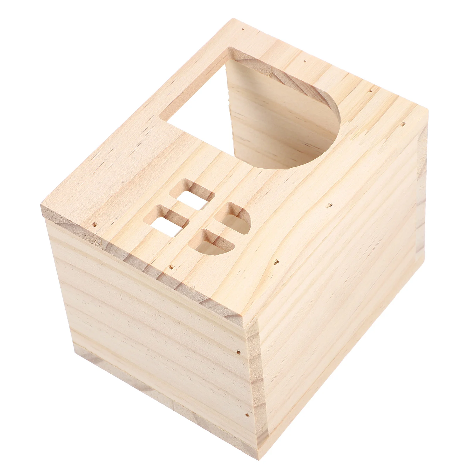 Small Hamster House Hamster Hideout House Delicate Hamsters Houses and Hideouts Tunnel for Cage Guinea Pig Rat Supply Wooden