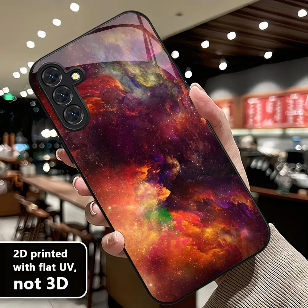 Nebula Exquisite High-end PhoneCase Glass PhoneCase for Samsung Galaxy S26 S25 S24 S23 S22 S21 FE,Ultra,Plus Dropresistant