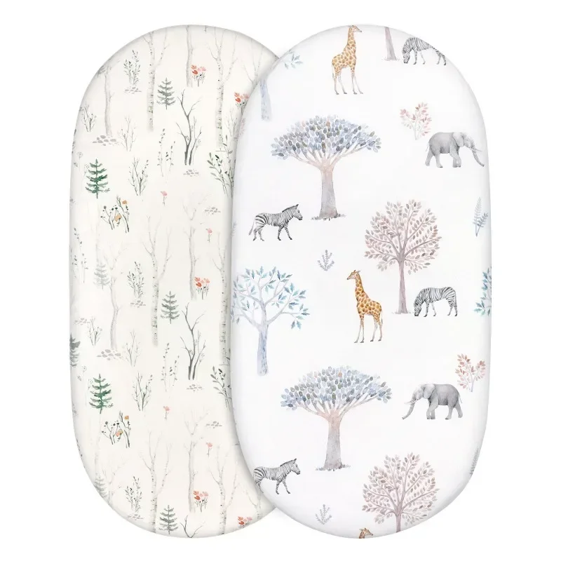 Spannbetttuch für Babybetten, Kindergarten-Baby-Matratzenbezug, elastische Reise-Bettlaken für Jungen und Mädchen, 2 Stück, Spannbetttuch-Matratze