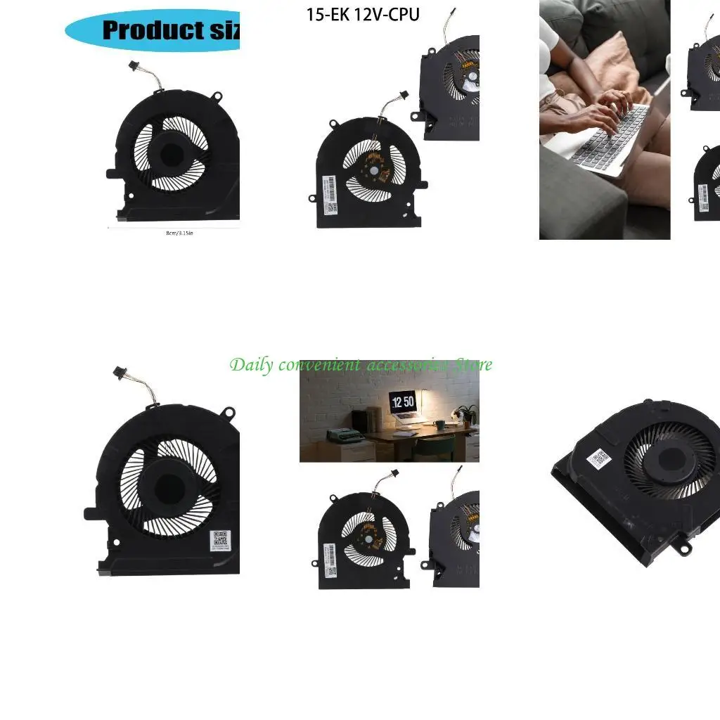 

97QB CPU GPU Laptop Cooler Radiators for OMEN 15-EK TPN-Q236 Q238 M04215-001 M04216 M04217 M04218 001 Cooling Fan