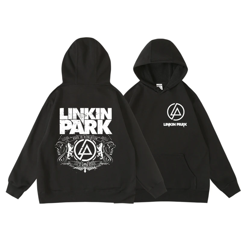 2024 Popular New Style Men's Pullover Hoodie Men's Rock Music Linkinpark Couple Hoodie Light Breathable and Comfortable