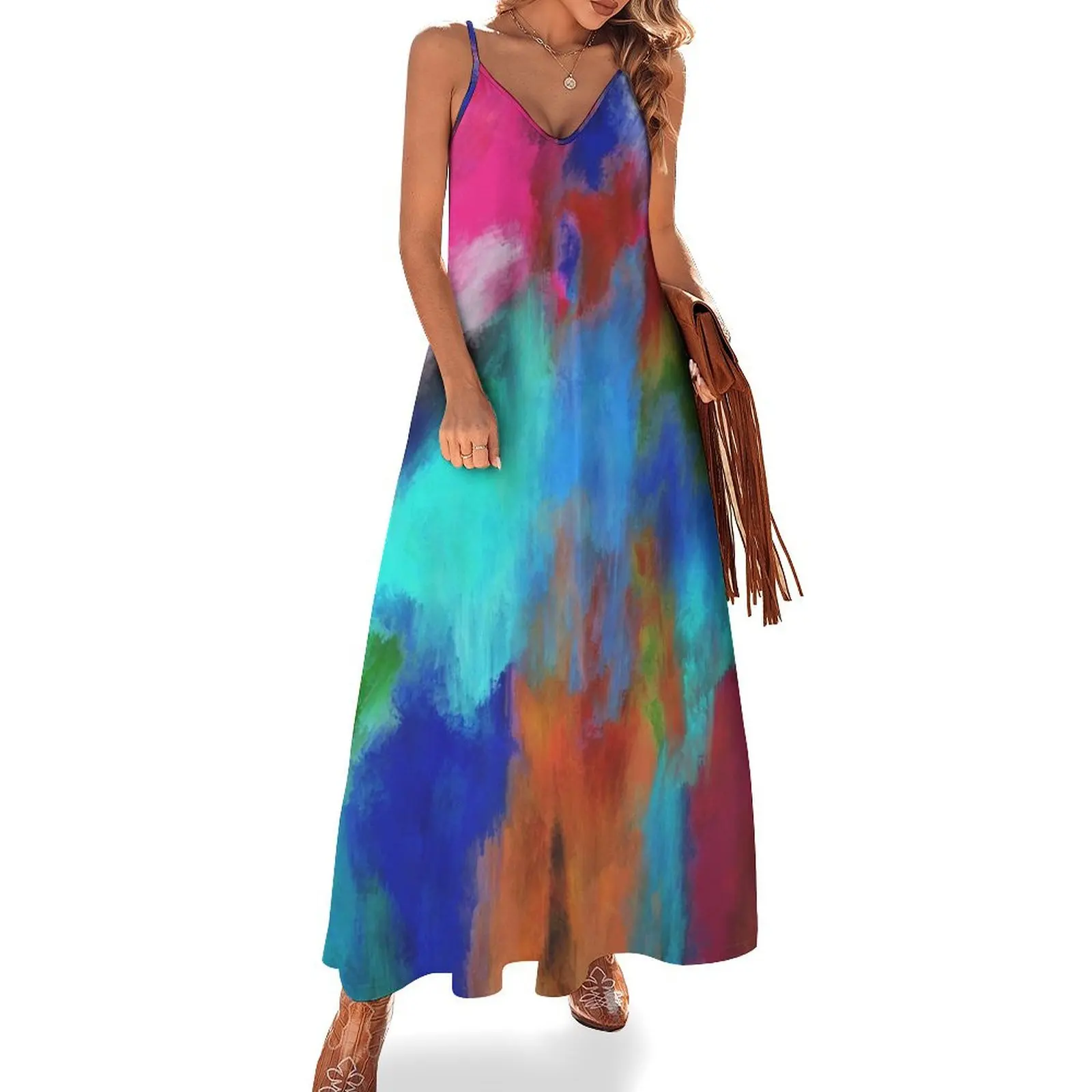 

Abstract Love Sleeveless Dress Evening dresses summer dress Dress