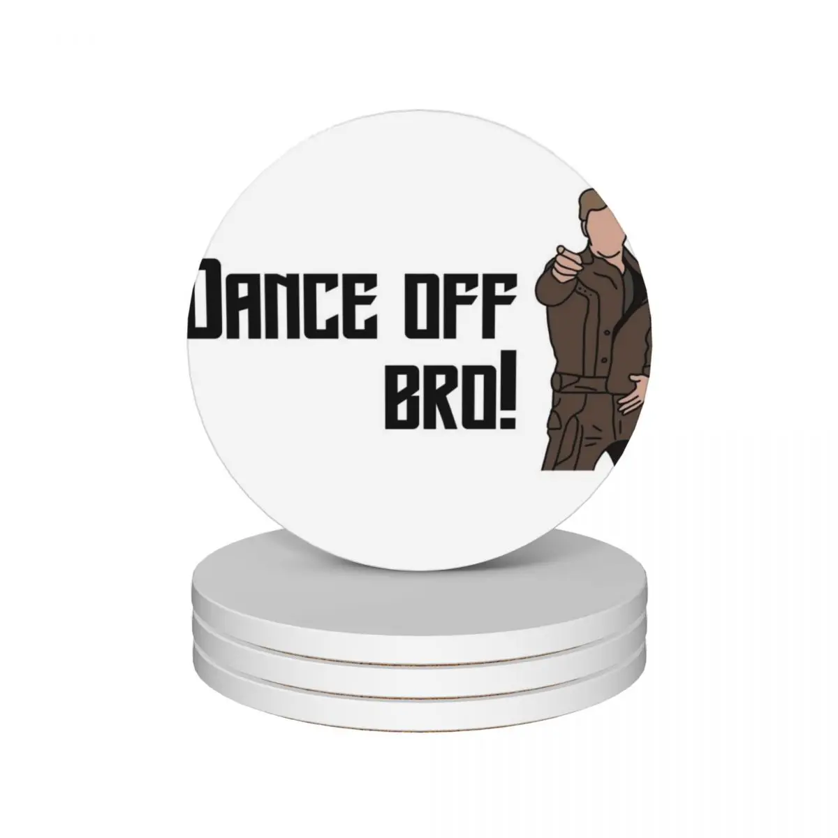 

Dance Off, Bro! - Coloured Ceramic Coasters (Set of 4) cute kitchen supplies coffee cup stand Coasters