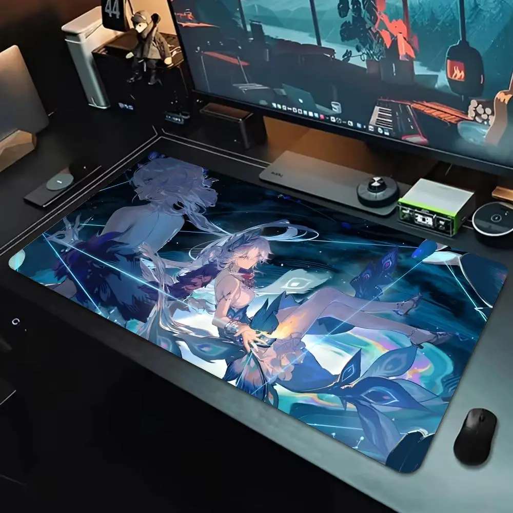 Scenic Game W-Wuthering Waves Yao Guang Mouse Pad Large Waterproof Gaming Mouse Pad, Non-Slip with Stitched Edge