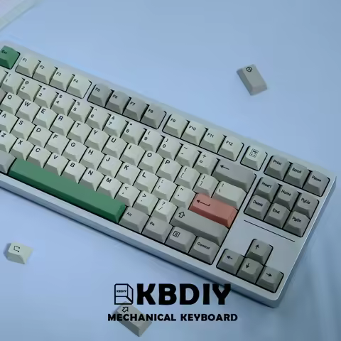 KBDiy GMK 9009 Retro Cherry Profile Keycap 134 Keys/Set For Mechanical Keyboard DIY Custom PBT DYE-SUB 61 60 Bakclit ISO Keycaps