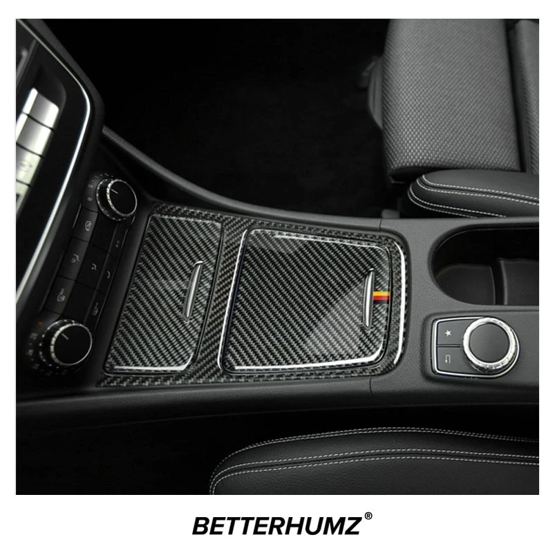 For Mercedes Benz CLA GLA A Class W117 W176 A180 2014-2018 Center Storage Box Panel Trim Ashtray Cover Stickers Car Accessories