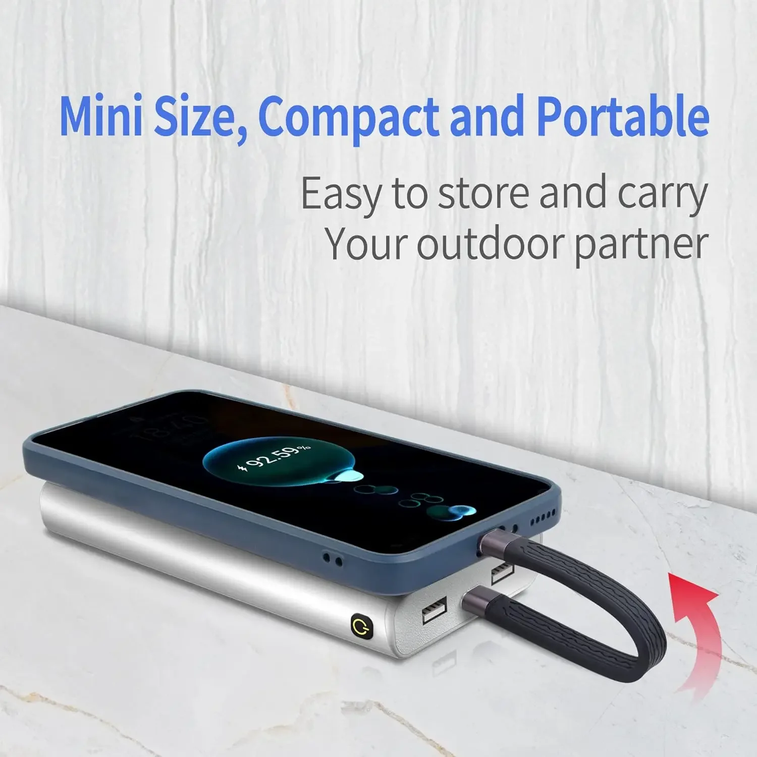 Portable Type-C USB4 40Gbps Data Cable C to C 100W Fast Charging Flat Slim FPC Short Cord for Laptop Mobile Phone Power Bank