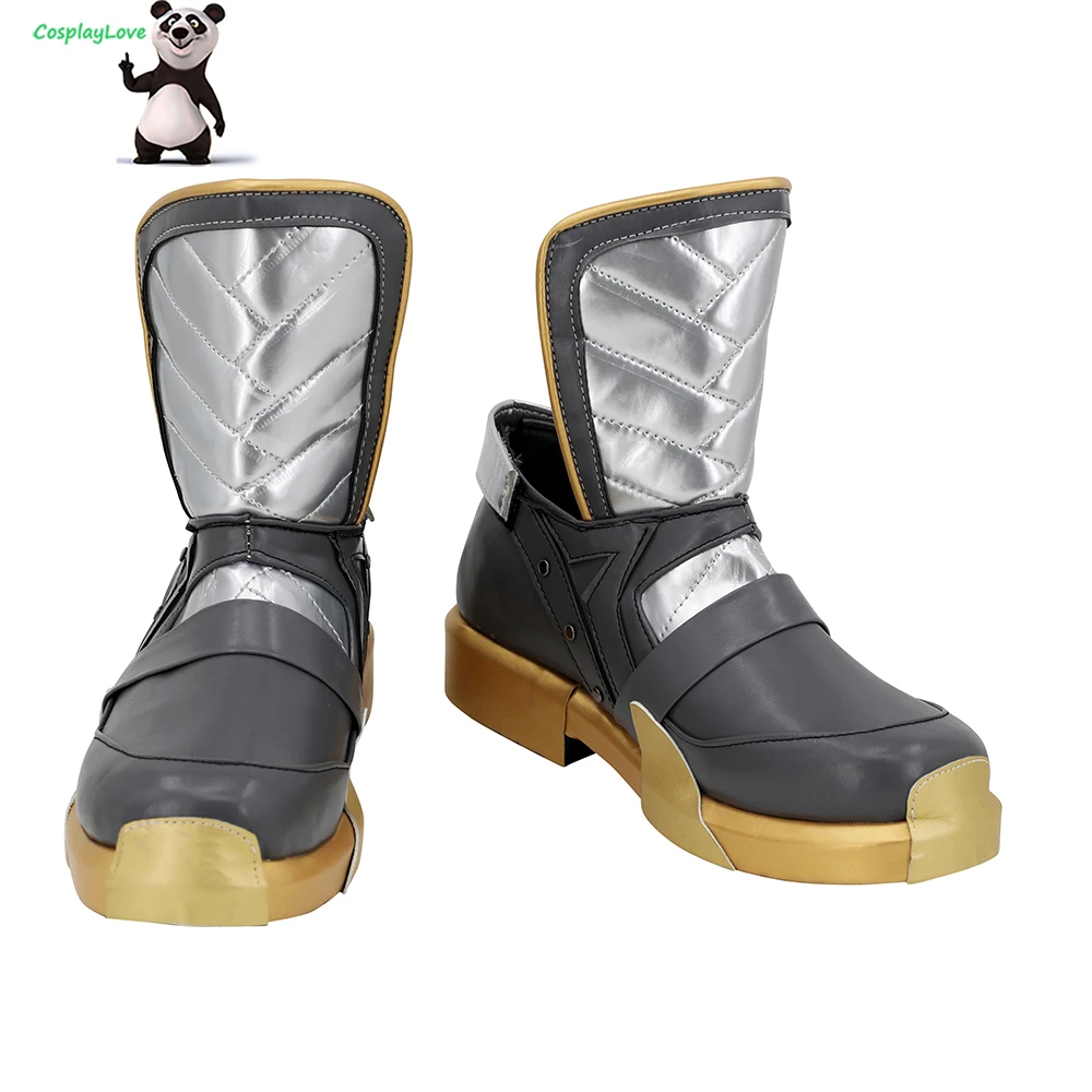 

CosplayLove LOL Game The Prodigal Explorer Ezreal Grey Coslay Shoes Long Boots Leather Custom Made