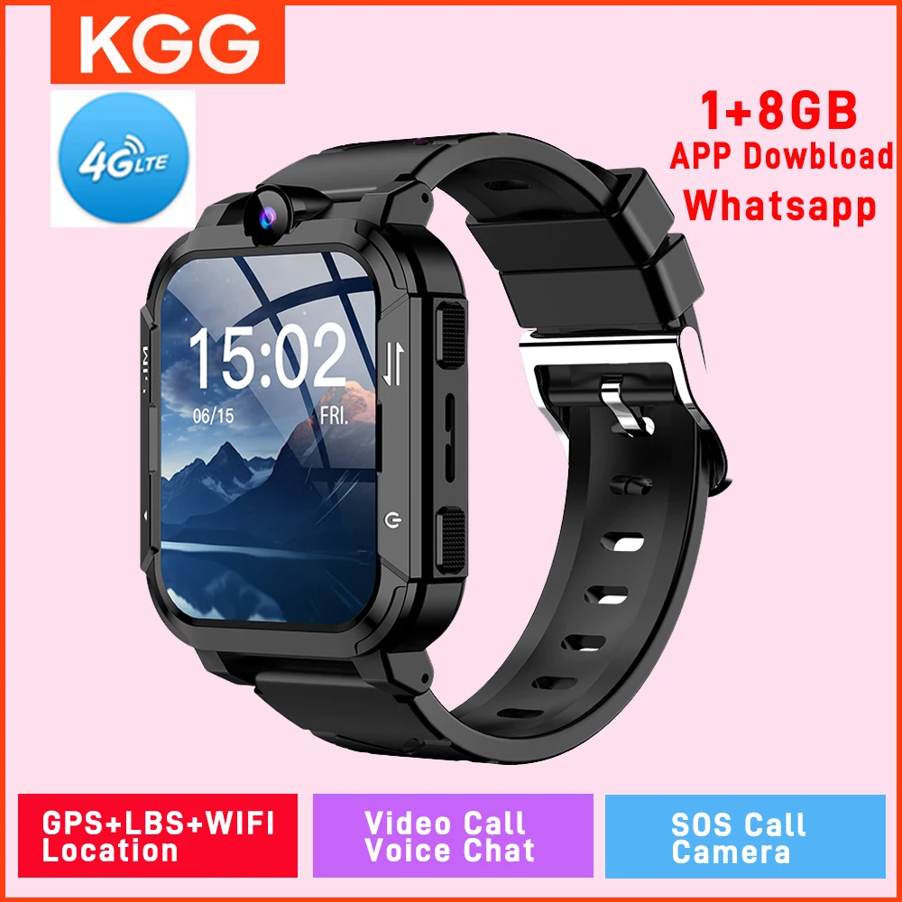 

Детские умные часы для телефона 4G, 1 + 8 ГБ, загрузка через приложение, GPS, Wi-Fi трекер, местоположение, видеозвонок, SOS, монитор сзади, умные часы, подарки для мальчиков и девочек