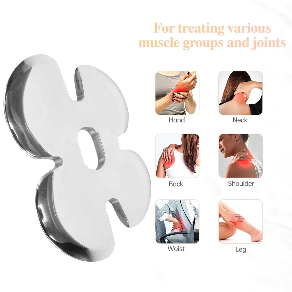 1-teiliges Muskelschaber-Werkzeug für die IASTM-Therapie – Gua-Sha-Werkzeug aus Edelstahl für myofasziale Entspannung und Tiefengewebemassagegerät