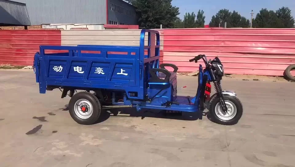 Electric Dump Truck High Power Cargo Tricycle Loading Capacity 2000 Kg For South America