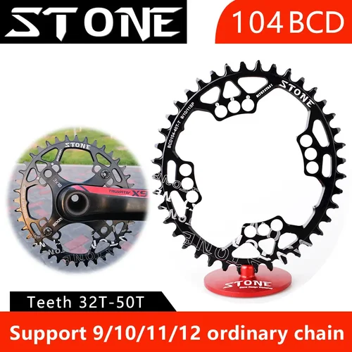 Plato ovalado Stone 104 BCD para M780 M610 SLX670 M980 X0 X9 32 34 38 42 46 48T placa de dientes de bicicleta MTB 104bcd 12s 12 velocidades