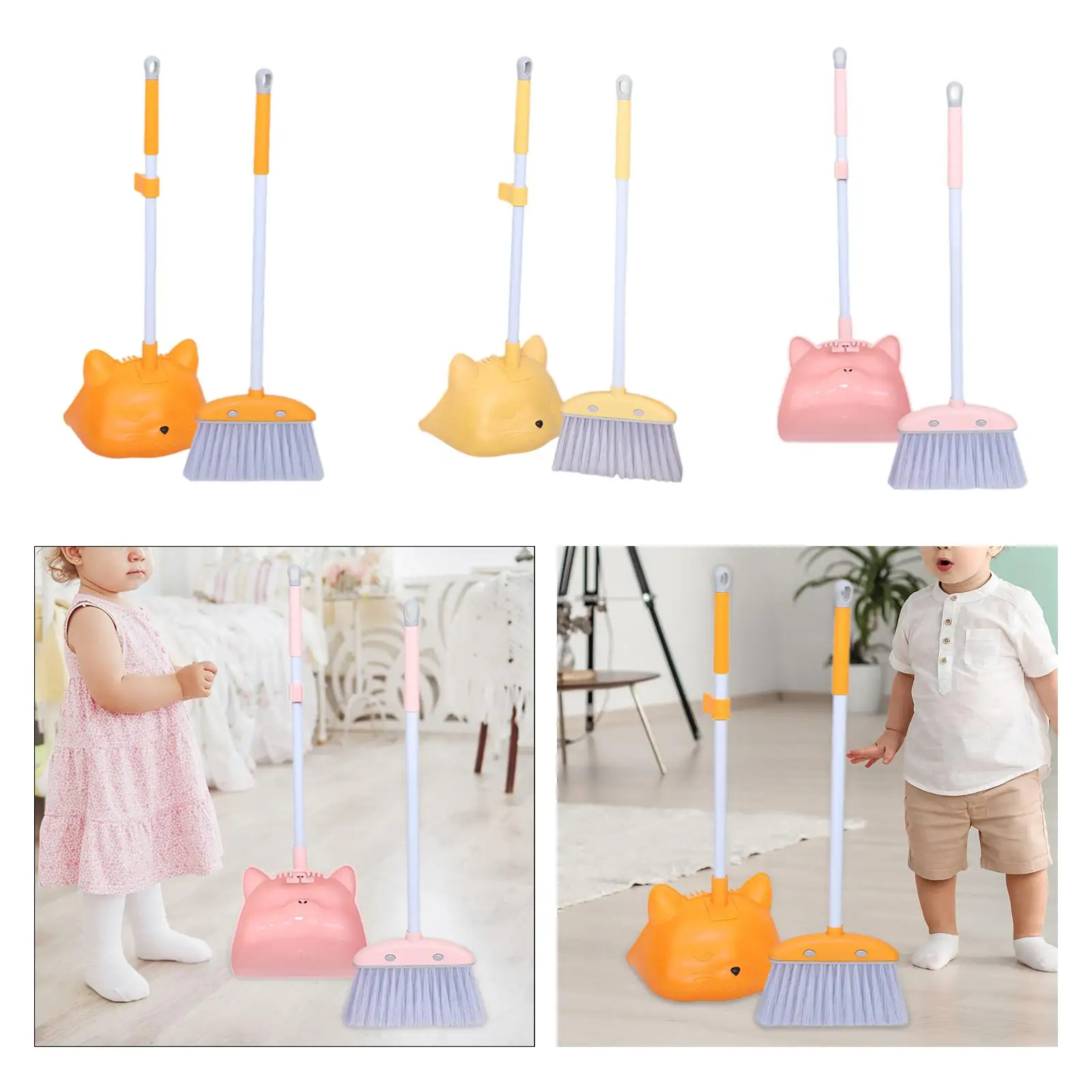 Mini Broom with Dustpan Kids Cleaning Set Toddlers Cleaning Toys Set Cleaning Sweeping Play Set for Boys