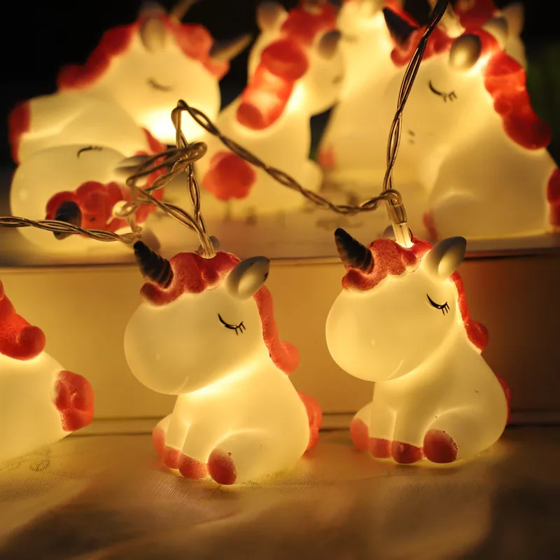 10 pc lights Ins new  LED night light 1.8M animal light string children's room decoration unicorn cartoon cute children's gift