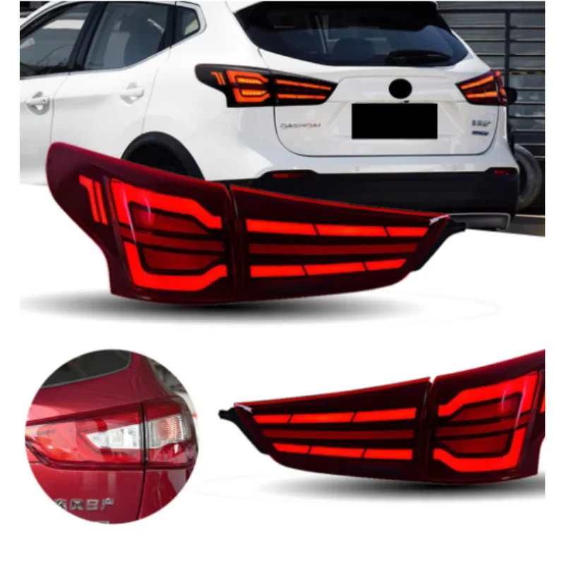 Taillight For Nissan Qashqai LED Taillights 2016-2022 Tail Lamp Car Styling DRL Signal Projector Lens Automotive Accessories