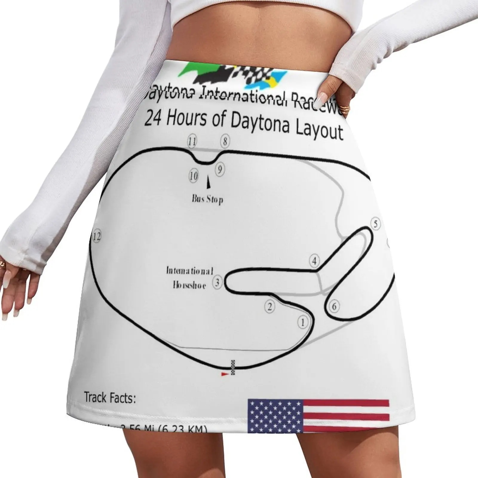 

Daytona Road Course Track Map Mini Skirt shorts korean skirt sexy skirt