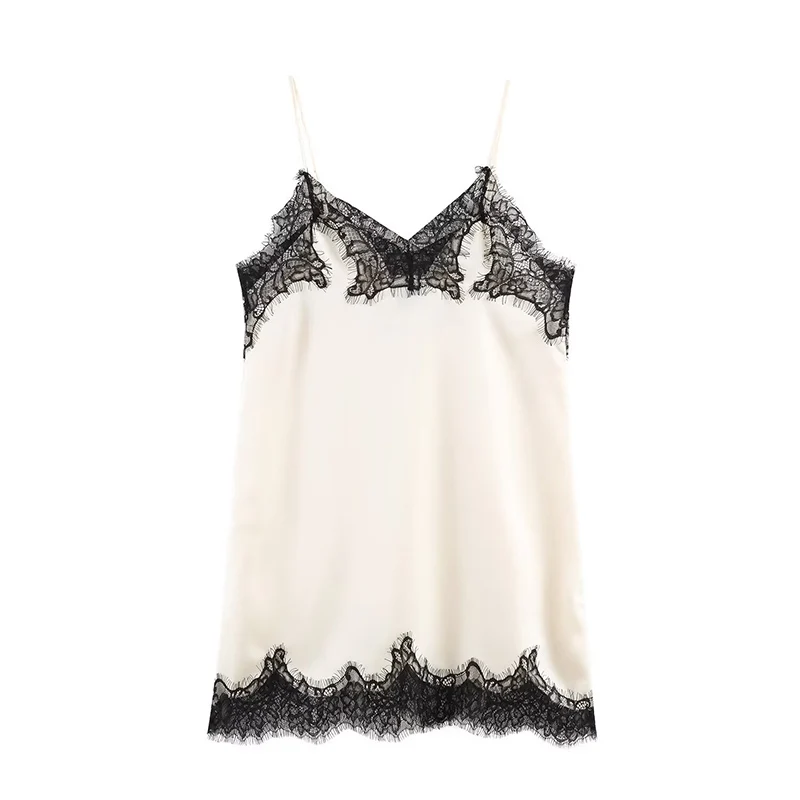 Tidalyf 2026 Women's New Blouse Tops Fashion Slim Lace V-neck Camis Tops Chic Young Women's Ball Party Unique Sexy Blouse