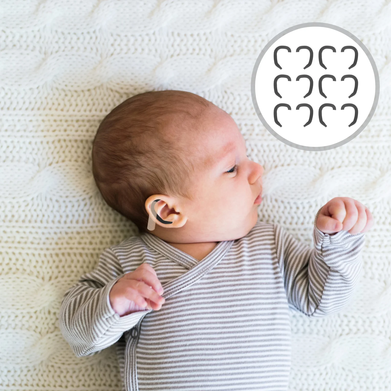 

6pcs Baby Corrector Silicone Auricle Support For Newborns Shaping Tool For Protruding Ears Ear Correcting Supplies
